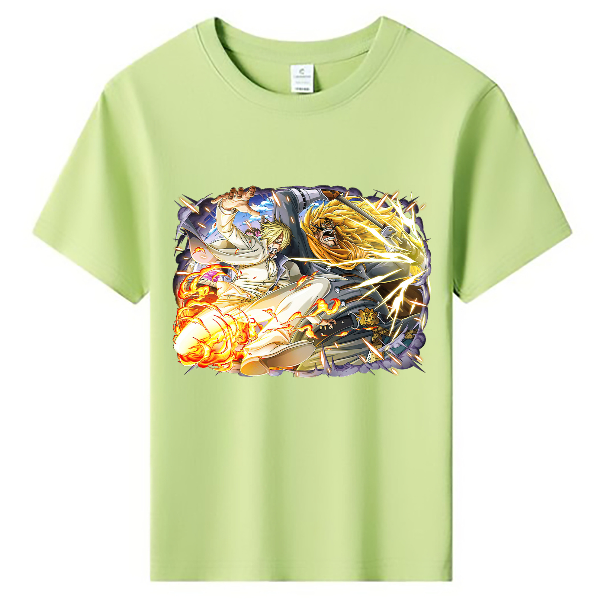 （画像用） ワンピース サンジ ONE PIECE Sanji 綿100％キッズTシャツ（フロントプリント）
